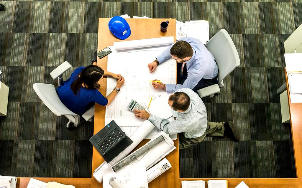 Riverpoint Media team collaborating in a modern office