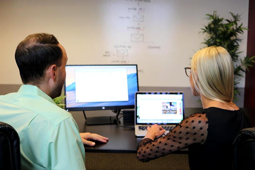 Dashboard showing marketing analytics and growth charts